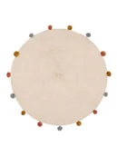 Dywany dla dzieci - WellHome for Kids Bawełniany dywan w kolorze kremowym ze wzorem - miniaturka - grafika 1