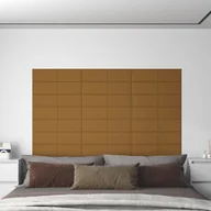 Dekoracje domu - Panele Ścienne, 12 Szt., Brązowy, 60X15 Cm, Aksamit, 1,08 M² - miniaturka - grafika 1