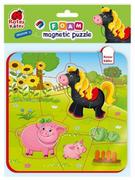 Układanki dla dzieci - Roter Kafer Piankowe puzzle magnetyczne. Koń i świnki - miniaturka - grafika 1