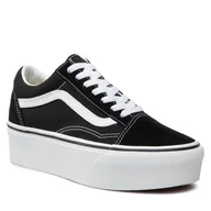 Trampki damskie - Tenisówki VANS - Old Skool Stac VN0A7Q5M6BT1 Suede/Canvas Black/True W - miniaturka - grafika 1