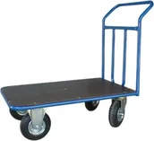 Wózki magazynowe - WiZ Wózek platformowy jednoburtowy. Poręcz spawana. Wym. 1000x600mm Ładowność: 250kg - miniaturka - grafika 1