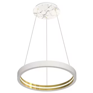 Milagro by Zień Wisząca LAMPA loft CASSIOPEIA 5039 by Zień metalowa OPRAWA okrągła LED 8,5W ZWIS industrialny biały złoty 5039 - Lampy sufitowe - miniaturka - grafika 1