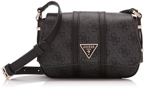 GUESS Noreen Mini klapka crossbody, Logo węgla, One Size
