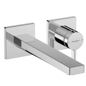 HANSGROHE 73051000 Tecturis E Jednouchwytowa bateria umywalkowa ścienna, podtynkowa z wylewką 22,5 cm Chrom - Baterie umywalkowe - miniaturka - grafika 1