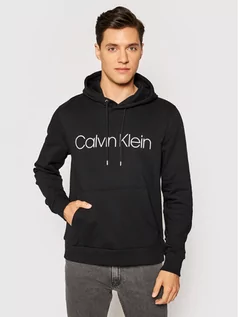 Bluzy męskie - Calvin Klein Bluza Logo K10K104060 Czarny Regular Fit - grafika 1