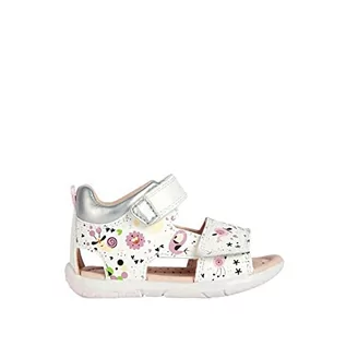 Buty dla dziewczynek - Geox Dziewczynki B TAPUZ Girl Sandal, biały/LT różowy, 18 EU, White Lt Rose, 18 EU - grafika 1