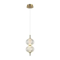 Lampy sufitowe - Lazie lampa wisząca 2xLED/10W mosiądz PND-29038-2-GD - miniaturka - grafika 1