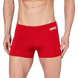 ARENA męskie kąpielówki jednolite Czerwono-biały M (Manufacturer size:34) - Kąpielówki męskie - miniaturka - grafika 1