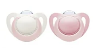 Smoczki do butelek - NUK 730045 Smoczek 0-2m GENIUS silikon 2szt pudełko LNC+10% - miniaturka - grafika 1