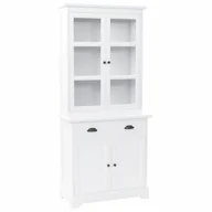 Kredensy - vidaXL Kredens 4-drzwiowy MDF i drewno sosnowe 80x40x180 cm 245755 - miniaturka - grafika 1