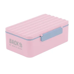 Śniadaniówka BackUp 6 C63 róż/szary DERFORM - Lunch boxy - miniaturka - grafika 1