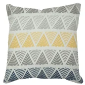 Pościel - Poszewka flanelowa 40x40 Flanela kolorowe trójkąty geometryczny na zamek jednobarwna Matex - miniaturka - grafika 1