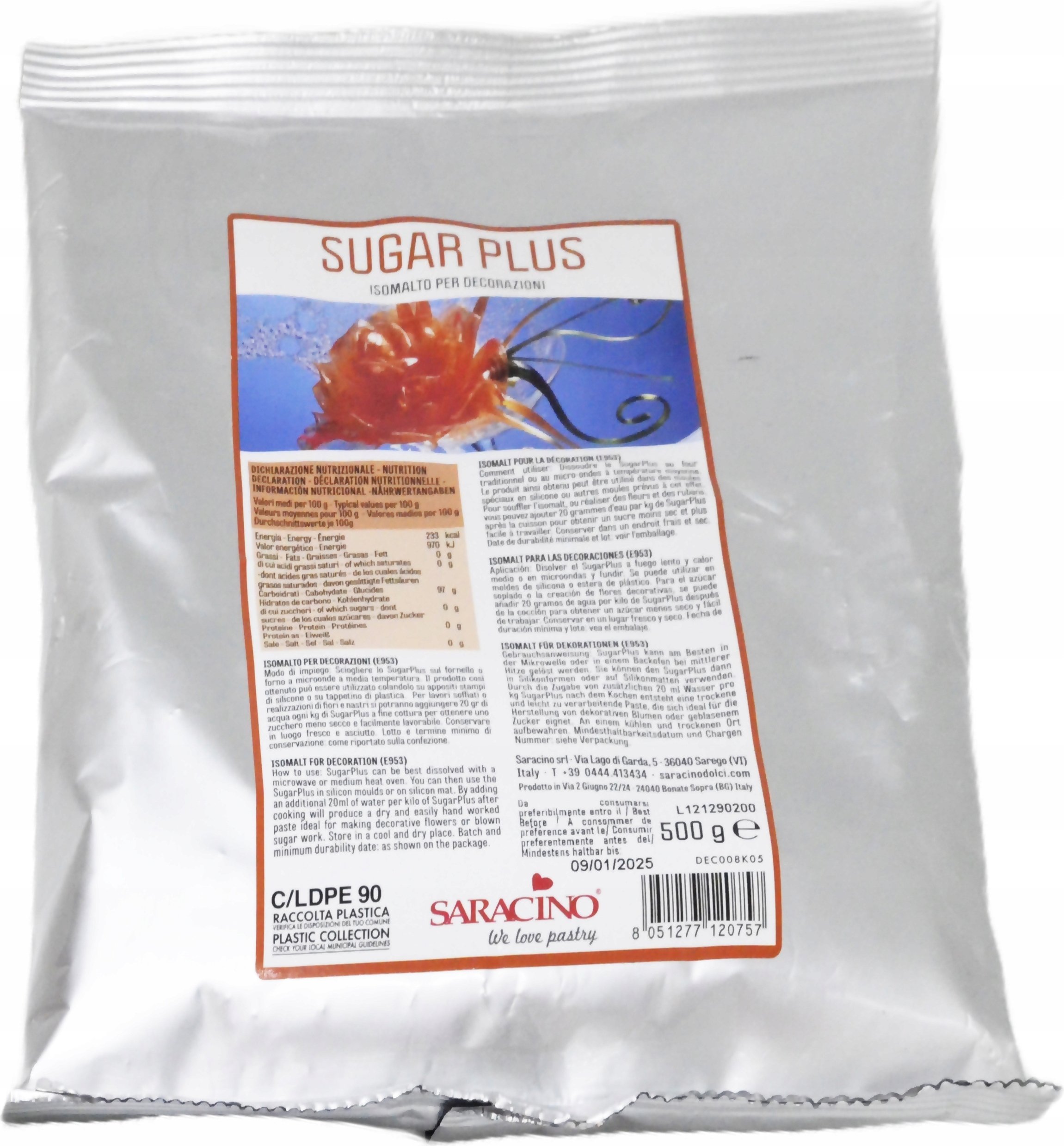 Izomalt cukierniczy Sugarplus 500g - Saracino