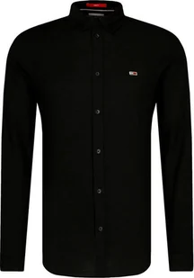Tommy Jeans koszula męska czarna Slim Fit, Rozmiar L - Koszule męskie - miniaturka - grafika 1