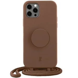 Just Elegance Etui PopGrip do Apple iPhone 12 Pro Max Brązowy - Etui i futerały do telefonów - miniaturka - grafika 1