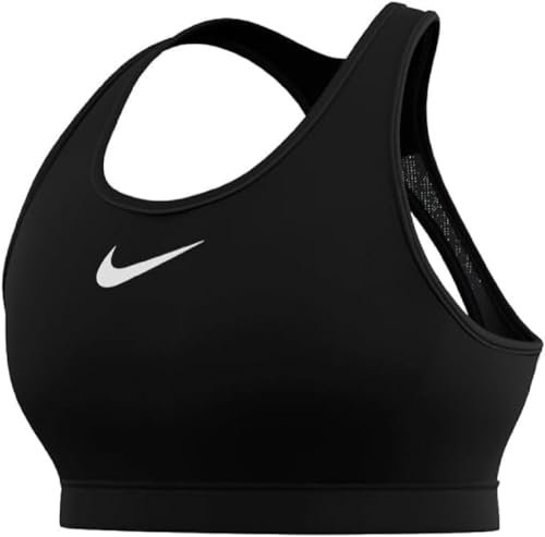 Nike DX6815-010 W NK DF SWSH HGH SPT Biustonosz Sportowy Kobiety Black/Iron Grey/Biały Rozmiar 2XC-E