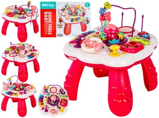 STOLIK MUZYCZNY DLA DZIECI PIANINKO CZERWONY - Zabawki interaktywne dla dzieci - miniaturka - grafika 1