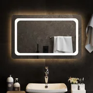 Lustra - vidaXL Lustro łazienkowe z LED, 80x50 cm - miniaturka - grafika 1