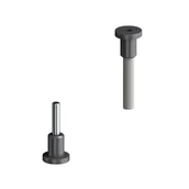 Panele ścienne i boazeria - Okucia do mocowania lameli obrotowych do ściany działowej czarne - miniaturka - grafika 1