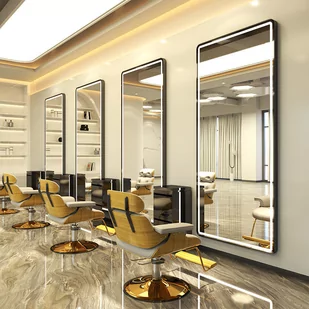 Konsola konsoleta fryzjerska lustro LED 170x70 PRO - Meble fryzjerskie - miniaturka - grafika 1