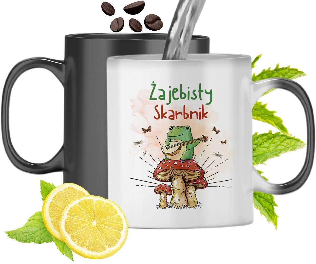 KUBEK MAGICZNY DLA SKARBNIKA ZMIENIAJĄCY KOLOR z Nadrukiem ze Zdjęciem + Opakowanie na prezent (wzór 02)