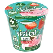 Kefiry, jogurty, maślanki - Carrefour Sensation Vegetal Produkt roślinny na bazie ekstraktu z miąższu kokosa truskawka 150 g - miniaturka - grafika 1
