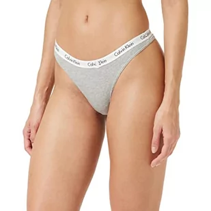 Calvin Klein Damskie stringi, szary (Grey Heather), L - Majtki damskie - miniaturka - grafika 1