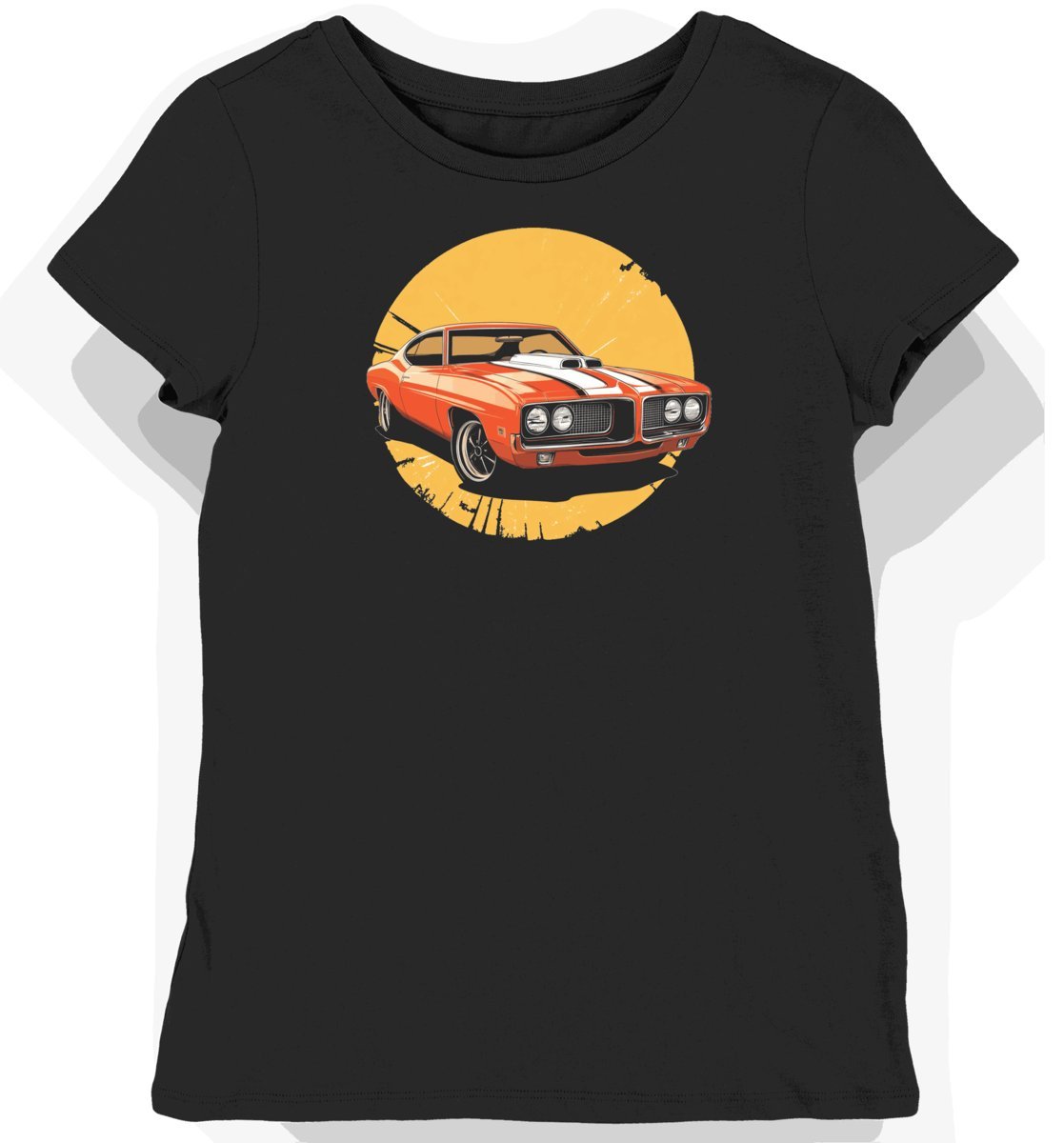 Koszulka damska czarna z motywem klasycznego Pontiaca GTO XL