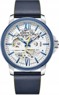 Zegarki męskie - Zegarek męski KENNETH COLE KCWGE2217102 granatowy klasyczny skeleton - miniaturka - grafika 1