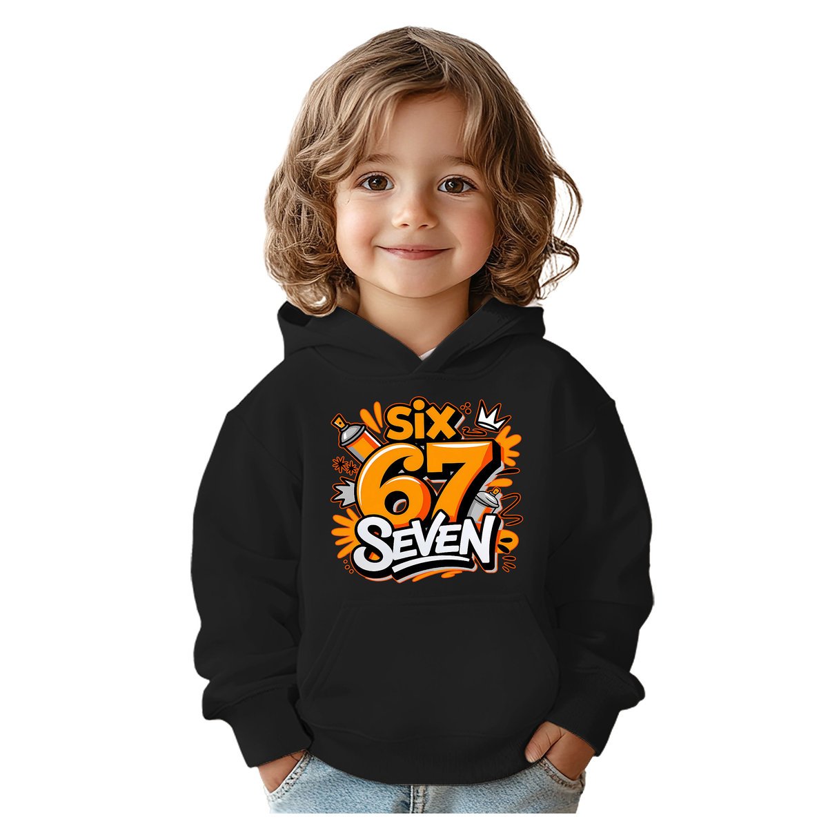 BLUZA DZIECIĘCA Z KAPTUREM 67 SIX SEVEN VIRAL 110-116 DLA DZIECKA PREZENT