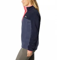 Koszulki sportowe damskie - Damski polar nierozpinany bez kaptura Columbia Benton Spring Half Snap Pullover - granatowy - COLUMBIA - miniaturka - grafika 1