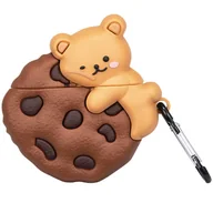 Akcesoria do słuchawek - ETUI AIRPODS PRO SŁUCHAWKI POKROWIEC CIASTKO MIŚ - miniaturka - grafika 1