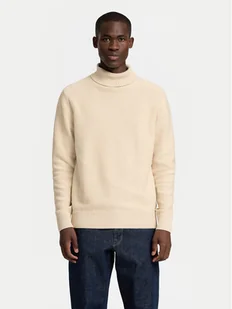 Selected Homme Golf 16086644 Beżowy Regular Fit - Swetry męskie - miniaturka - grafika 1