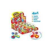 Gumy do żucia, lizaki, dropsy - JOHNY BEE LIZAK POPIT SPINNER 4W1 16SZT - miniaturka - grafika 1