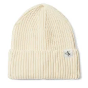 Czapki dla dzieci - Czapka Calvin Klein Jeans Monogram Rib Beanie IU0IU00440 Écru - miniaturka - grafika 1