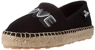 Espadryle damskie - Love Moschino Damskie mokasyny Espadryle w stylu jazdy, Czarny, 41 EU - miniaturka - grafika 1