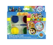 Charakteryzacja - Farby do malowania twarzy 6 kolorów Flamingo - miniaturka - grafika 1