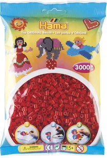 Hama 201-22 - ciemny czerwony - 3000 koralików midi - Prace ręczne dla dzieci - miniaturka - grafika 1