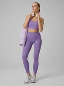 Legginsy - 4F Legginsy treningowe bezszwowe damskie - fioletowe XL/XXL - miniaturka - grafika 1