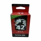 Tusze oryginalne - 18Y0142E LEXMARK 42 WKŁAD ATRAMENTOWY CZARNY - miniaturka - grafika 1
