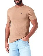 Koszulki męskie - Lee Koszulka męska Ultimate Pocket Tee, brązowy, XXL - miniaturka - grafika 1