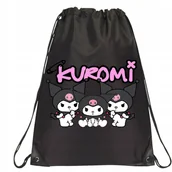 Torby szkolne - P155 PLECAK WOREK NA BUTY TORNISTER KUROMI ANIME KRÓLICZEK JAKOŚĆ CZARNY - miniaturka - grafika 1