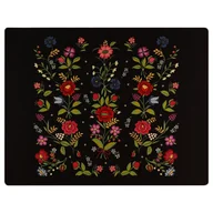 Podkładki pod mysz - Podkładka pod mysz folk krakowski Giebułtów 48 x 38 cm czarna - miniaturka - grafika 1
