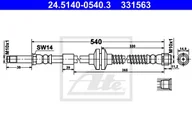 Przewody hamulcowe - Przewód hamulcowy elastyczny ATE 24.5140-0540.3 - miniaturka - grafika 1