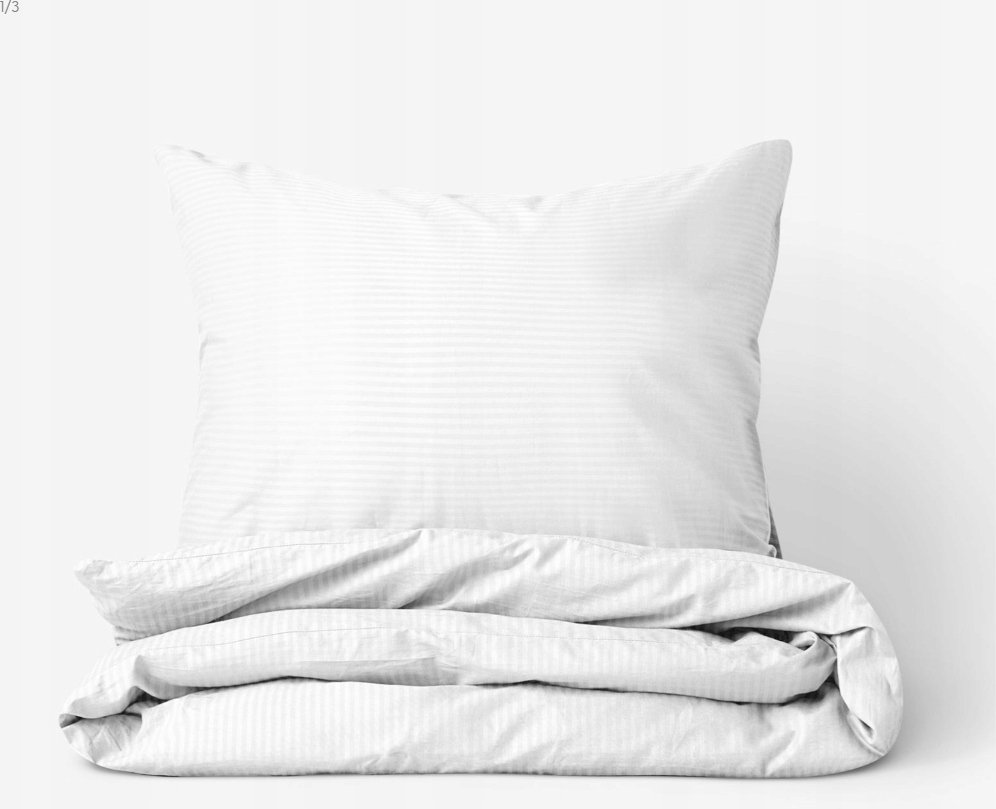 Pościel HOTELOWA adamaszek 140x200cm 1x 70x80 zakład PASY 4 mm