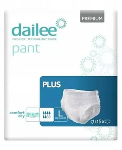 Dailee Pant Premium Plus Majtki Chłonne Rozmiar  L 15 Sztuk - Pieluchy dla dorosłych - miniaturka - grafika 1