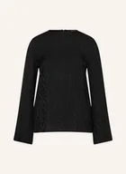 Bluzki damskie - Armani Exchange Bluzka Z Satyny schwarz - miniaturka - grafika 1