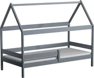 Łóżka dla dzieci i młodzieży - Elior Szare łóżko dziecięce z barierką - Petit 3X 200x90 cm - miniaturka - grafika 1