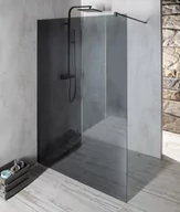Kabiny prysznicowe - GELCO Kabina prysznicowa narożna VARIO BLACK WALK IN 110x200 profil czarny mat szkło dymione z powłoką Coated Glass bez wspornika GX1311GX1014 - miniaturka - grafika 1