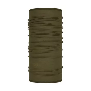 Chusta wielofunkcyjna z wełny merynosów Buff Merino Lightweight Solid Bark - Czapki i chusty sportowe damskie - miniaturka - grafika 1